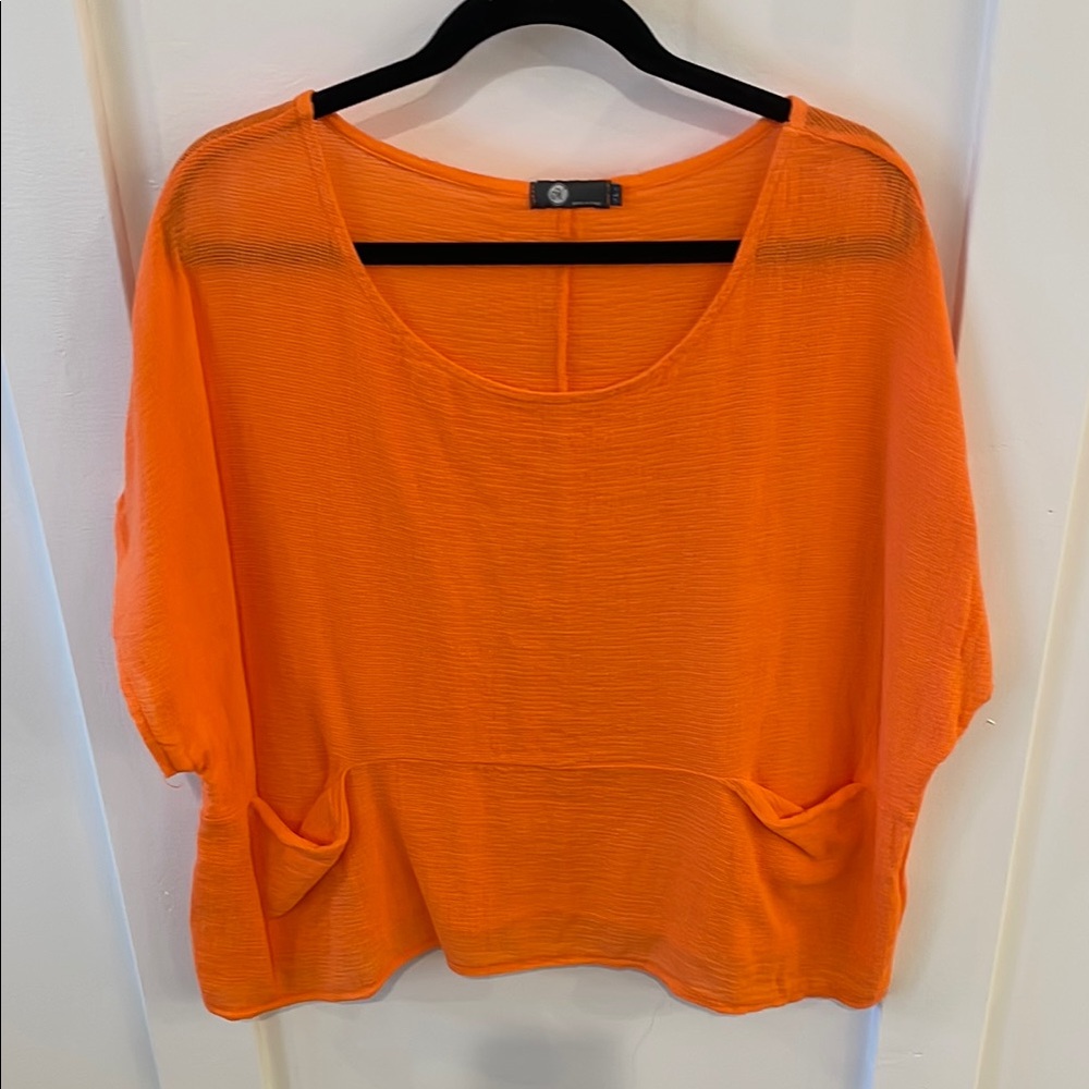 Madewell Orange Dolman Sleeve Blouse